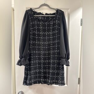 Trendyol Black and White Tweed Fabric| size 38EU